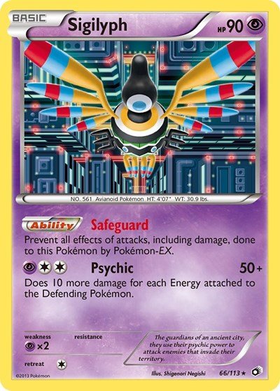 Sigilyph (Legendary Treasures) Light Play Holofoil - Nick Nack's Full Frontal Attack