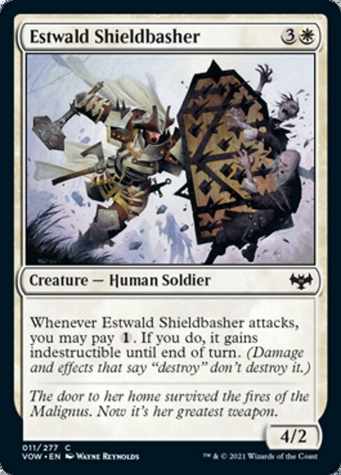 Estwald Shieldbasher (Innistrad: Crimson Vow) Near Mint - Nick Nack's Full Frontal Attack