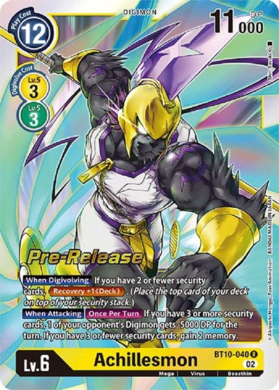 Achillesmon (Xros Encounter Pre-Release Cards) Near Mint Foil