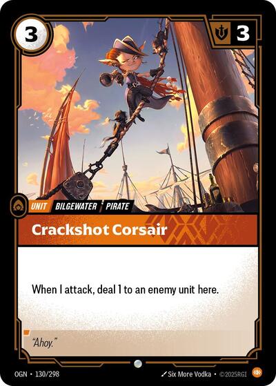 Crackshot Corsair (Origins) Near Mint - Nick Nack's Full Frontal Attack