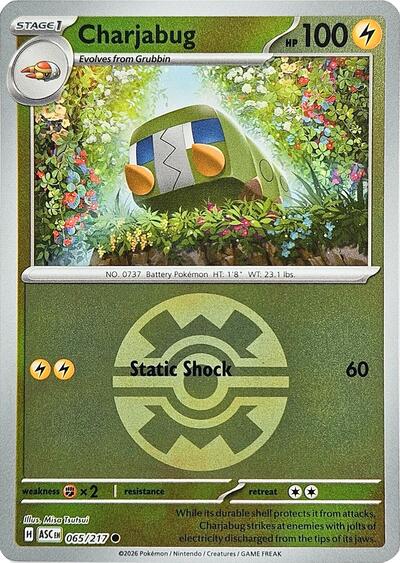 Charjabug (Quick Ball) (ME: Ascended Heroes) Near Mint Reverse Holofoil - Nick Nack's Full Frontal Attack