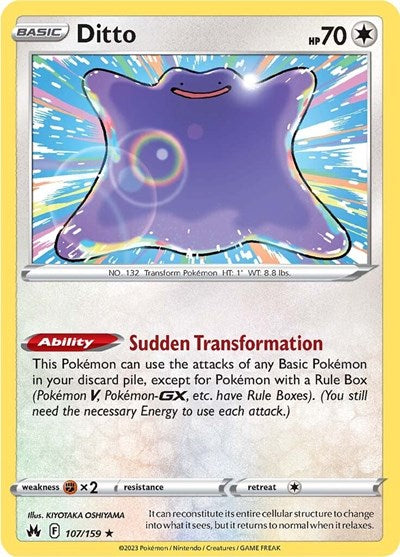 Ditto (Crown Zenith) Near Mint Reverse Holofoil