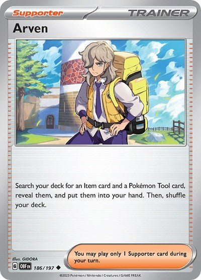 Arven (Scarlet and Violet: Obsidian Flames) Near Mint - Nick Nack's Full Frontal Attack