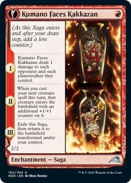Kumano Faces Kakkazan (Kamigawa: Neon Dynasty) Near Mint - Nick Nack's Full Frontal Attack