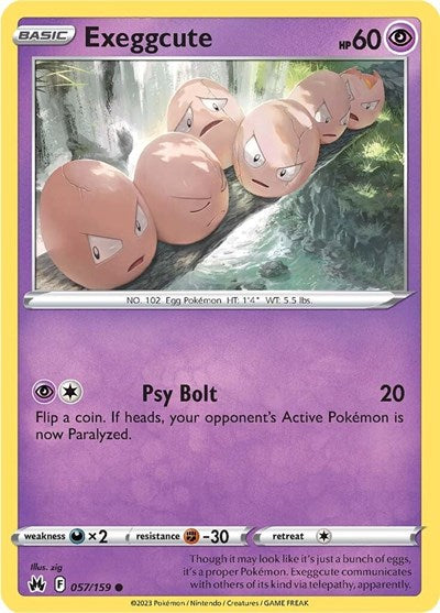 Exeggcute (Crown Zenith) Near Mint Reverse Holofoil