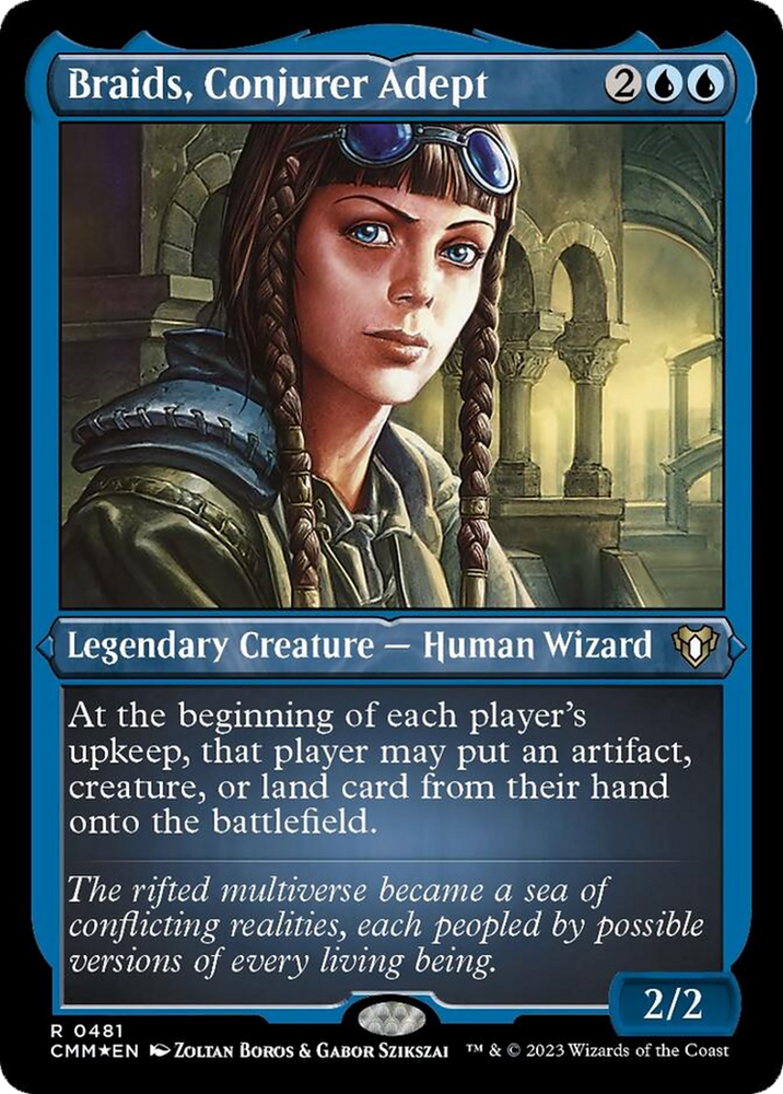 Braids, Conjurer Adept (Foil Etched) [Commander Masters]