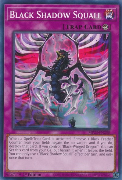 Black Shadow Squall (25th Anniversary Tin: Dueling Heroes Mega Pack) Light Play 1st Edition