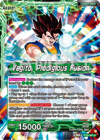 Son Goku and Vegeta // Vegito, Prodigious Fusion (Ultimate Advent) Near Mint