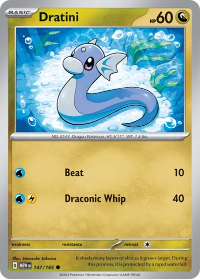 Dratini (Scarlet and Violet: 151) Near Mint Reverse Holofoil