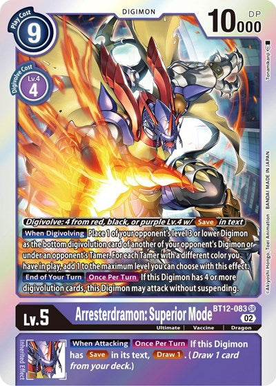 Arresterdramon: Superior Mode (Across Time) Near Mint Foil