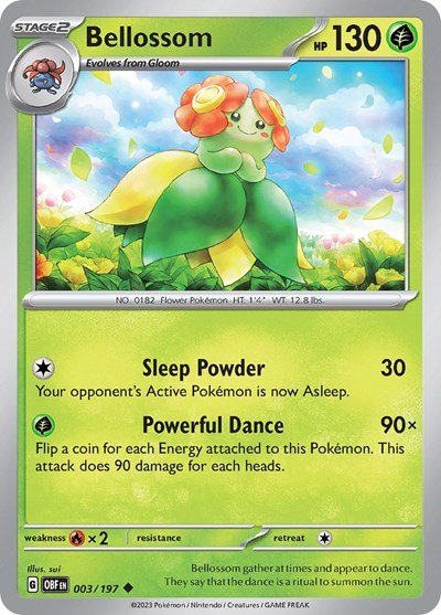 Bellossom (Scarlet and Violet: Obsidian Flames) Near Mint - Nick Nack's Full Frontal Attack