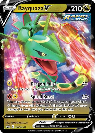 Rayquaza V (SWSH147) [Espada y escudo: Black Star Promos]