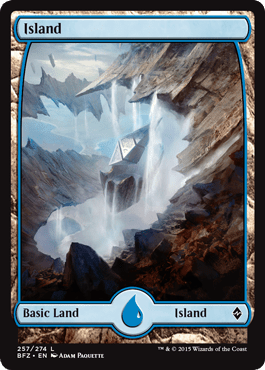 Island (257) (Full Art) (Battle for Zendikar) Near Mint - Nick Nack's Full Frontal Attack