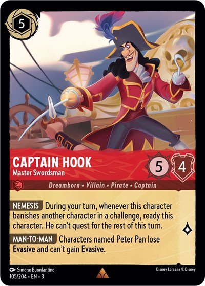 Captain Hook - Master Swordsman (Into the Inklands) Near Mint - Nick Nack's Full Frontal Attack