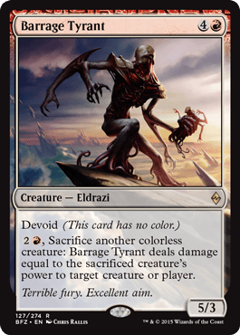 Barrage Tyrant (Battle for Zendikar) Near Mint - Nick Nack's Full Frontal Attack