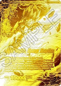 Son Goku &amp; Vegeta // SSB Vegito, Energy Eruption (Championship Final 2019) (Gold Metal Foil) (BT7-025_PR) [Cartas de promoción del torneo] 