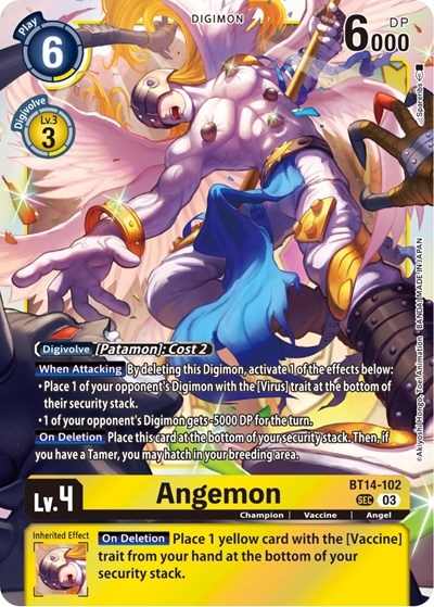 Angemon (Blast Ace) Near Mint Foil