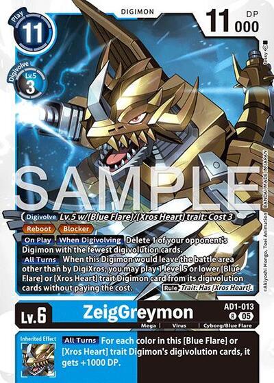 ZeigGreymon (Advanced Booster Digimon Generation) Near Mint - Nick Nack's Full Frontal Attack