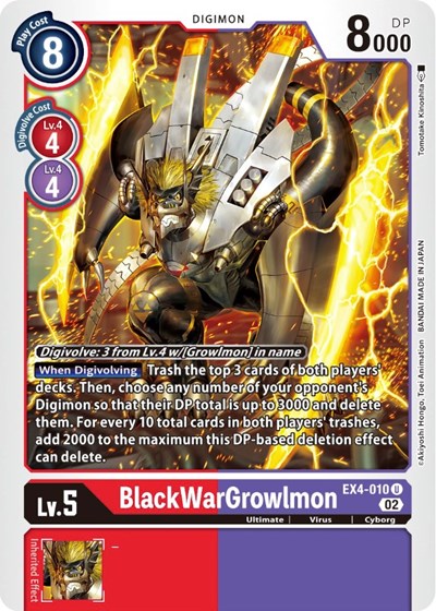 BlackWarGrowlmon (Alternative Being Booster) Near Mint