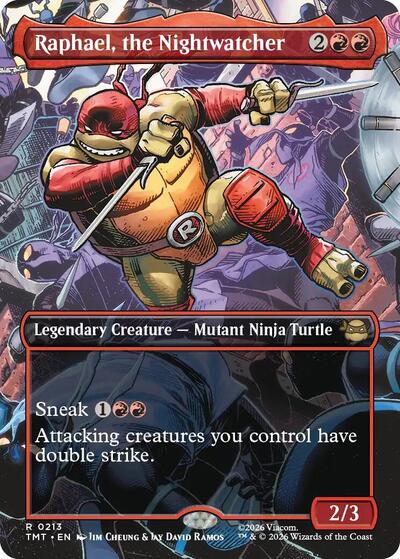 Raphael, the Nightwatcher (Borderless) (Teenage Mutant Ninja Turtles) Near Mint Foil - Nick Nack's Full Frontal Attack