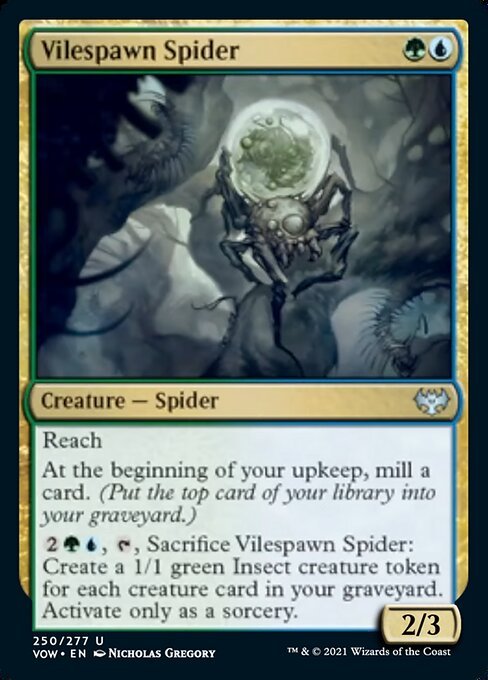 Vilespawn Spider (Innistrad: Crimson Vow) Near Mint - Nick Nack's Full Frontal Attack