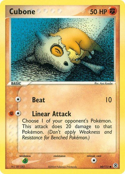 Cubone (FireRed & LeafGreen) Near Mint - Nick Nack's Full Frontal Attack