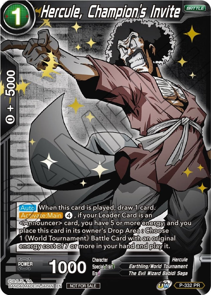 Hercule, Champion's Invite (Gold Stamped) (P-332) [Tournament Promotion Cards]