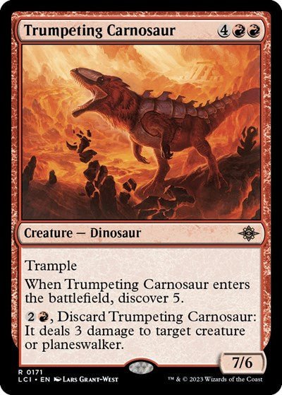 Trumpeting Carnosaur (The Lost Caverns of Ixalan) Near Mint - Nick Nack's Full Frontal Attack