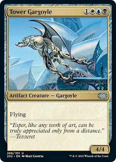 Tower Gargoyle (Double Masters 2022) Near Mint Foil - Nick Nack's Full Frontal Attack
