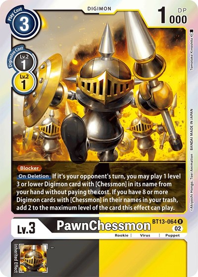 PawnChessmon BT13-064 (Versus Royal Knights) Near Mint Foil