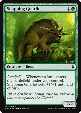 Snapping Gnarlid (Battle for Zendikar) Near Mint - Nick Nack's Full Frontal Attack