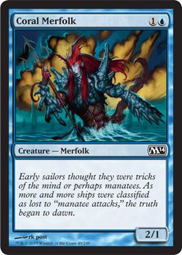 Coral Merfolk (Magic 2014 Core Set) Near Mint - Nick Nack's Full Frontal Attack