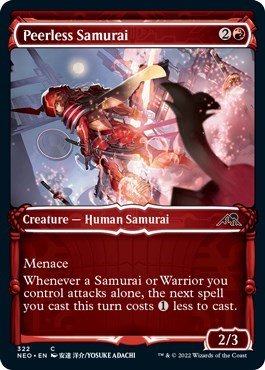 Peerless Samurai (Showcase) (Kamigawa: Neon Dynasty) Near Mint - Nick Nack's Full Frontal Attack