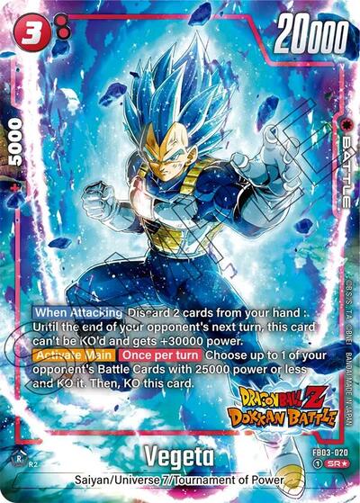Vegeta FB03-020 (Dragon Ball Z Dokkan Battle Alternate Art) (Raging Roar Alternate Art Reprints) Near Mint Holofoil