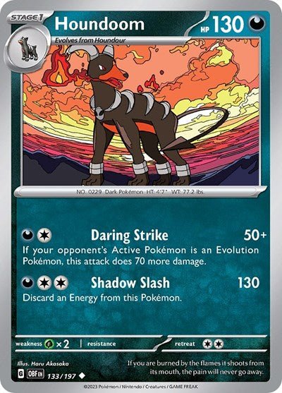 Houndoom (Scarlet and Violet: Obsidian Flames) Near Mint - Nick Nack's Full Frontal Attack