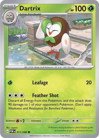 Dartrix (ME03: Perfect Order) Near Mint Reverse Holofoil - Nick Nack's Full Frontal Attack