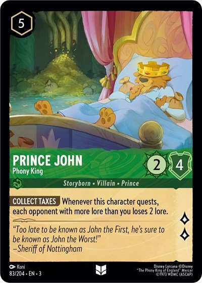Prince John - Phony King (Into the Inklands) Near Mint - Nick Nack's Full Frontal Attack
