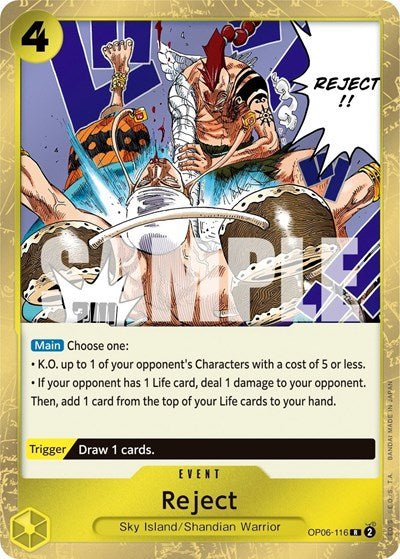 Reject (Wings of the Captain) Near Mint Foil - Nick Nack's Full Frontal Attack