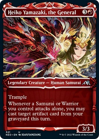 Heiko Yamazaki, the General (Showcase) (Kamigawa: Neon Dynasty) Near Mint - Nick Nack's Full Frontal Attack