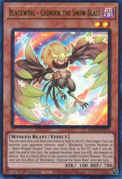 Blackwing - Chinook the Snow Blast (25th Anniversary Tin: Dueling Heroes Mega Pack) Light Play 1st Edition - Nick Nack's Full Frontal Attack