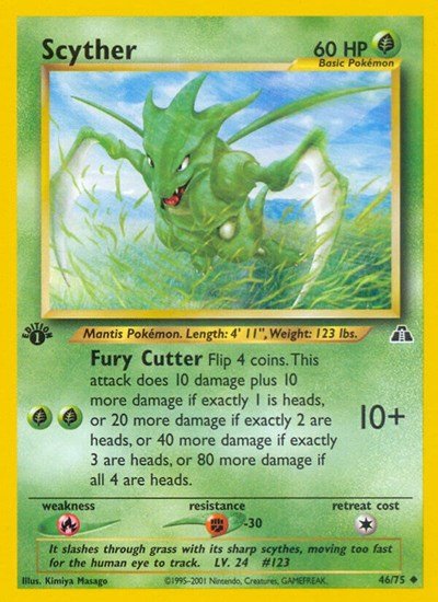 Scyther (Neo Discovery) Light Play 1st Edition - Nick Nack's Full Frontal Attack