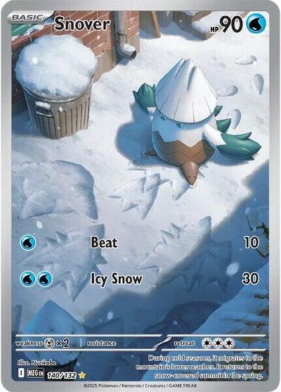 Snover - 140 (ME01: Mega Evolution) Near Mint Holofoil - Nick Nack's Full Frontal Attack