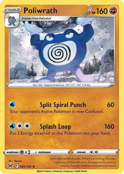 Poliwrath (SWSH11: Lost Origin) Near Mint - Nick Nack's Full Frontal Attack