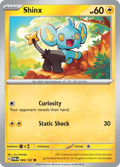 Shinx (SV06: Twilight Masquerade) Near Mint Reverse Holofoil - Nick Nack's Full Frontal Attack