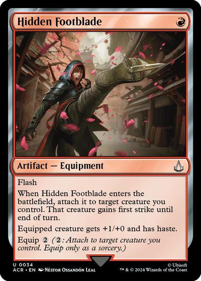 Hidden Footblade (Universes Beyond: Assassin's Creed) Near Mint - Nick Nack's Full Frontal Attack