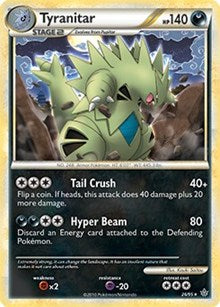 Tyranitar - 26/95 (HGSS Unleashed) (Deck Exclusives) Damaged / Poor Holofoil