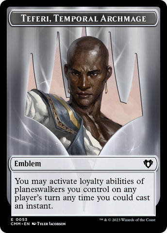 Teferi, Temporal Archmage Emblem [Commander Masters Tokens]