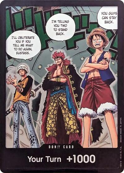 DON!! Card (Trafalgar Law, Eustass Kid and Monkey.D.Luffy) (Double Pack Set Vol. 4) (500 Years in the Future) Near Mint Foil