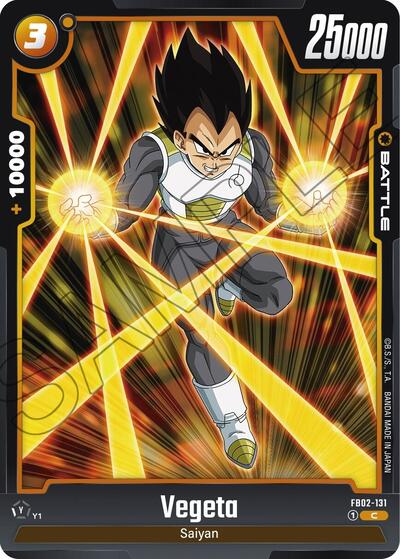 Vegeta FB02-131 (Blazing Aura) Near Mint