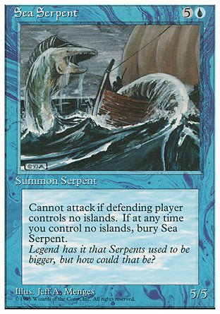 Sea Serpent (4th Edition) Light Play - Nick Nack's Full Frontal Attack